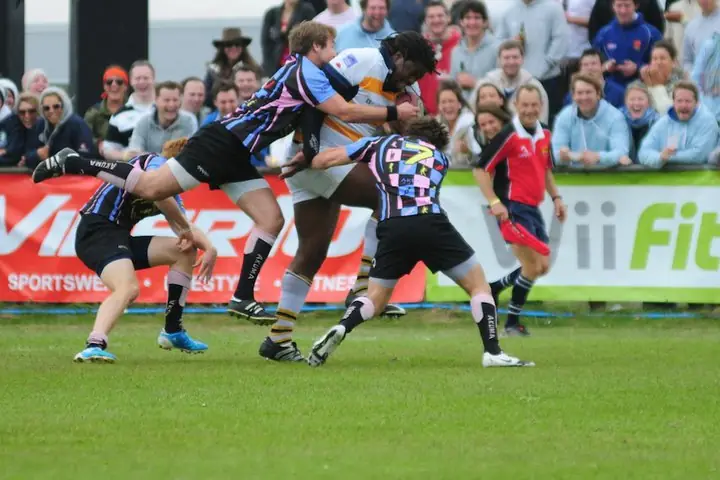 Andy refereeing rugby